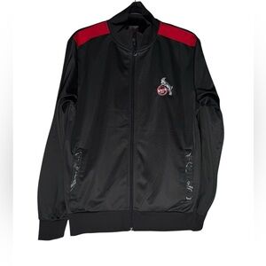 FC Koln Black And Red Full Zip Track Jacket Mens size Large Soccer Embroidered